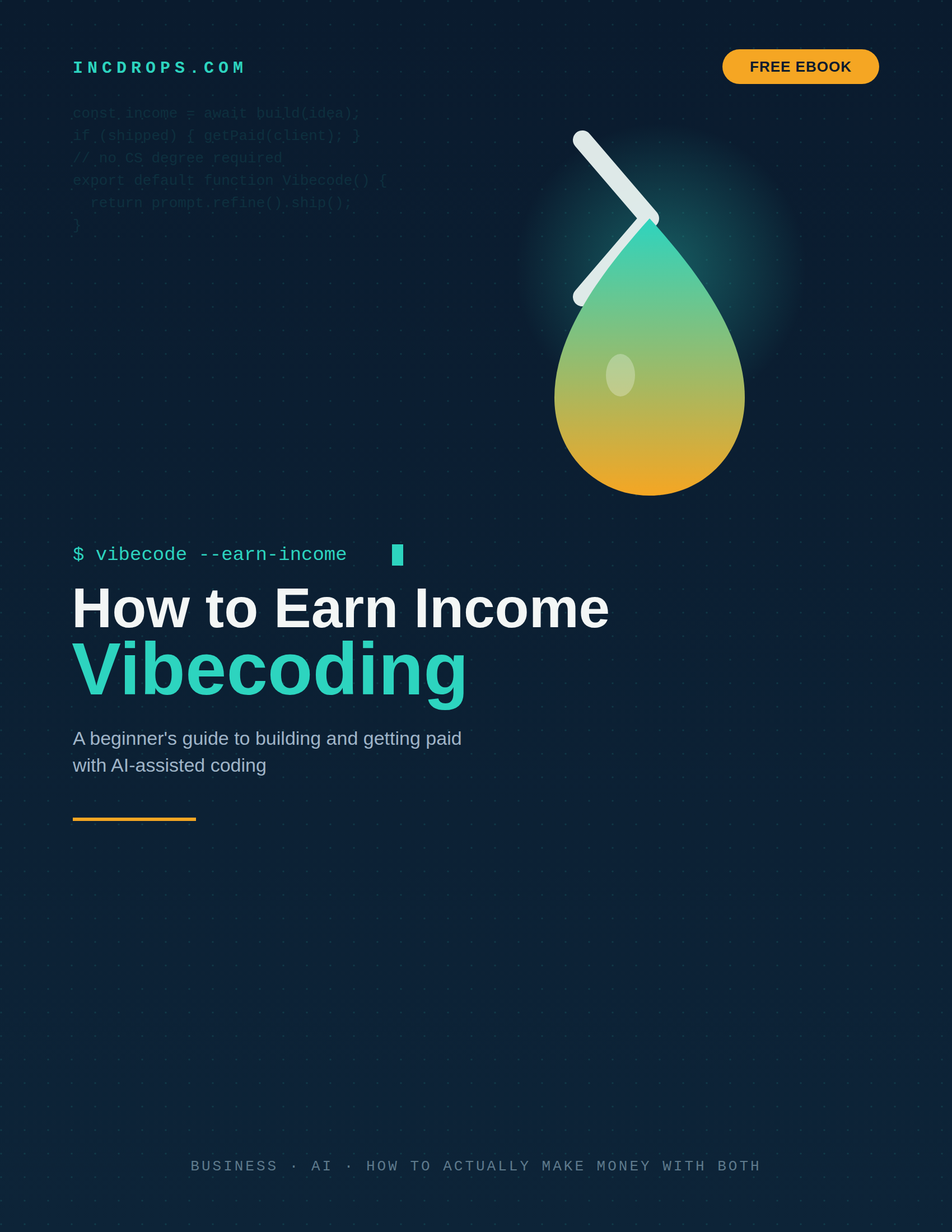 Cover of How to Earn Income Vibecoding ebook